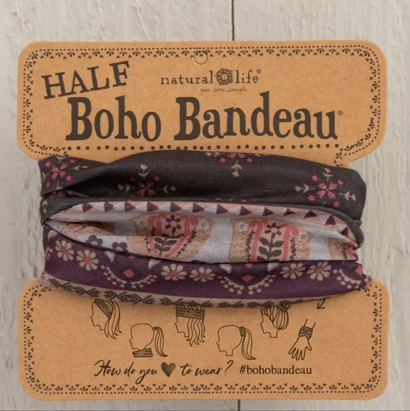 NWT Natural Life Boho Bandeau (Full Size) in Mocha Tulips - Picture 3 of 12